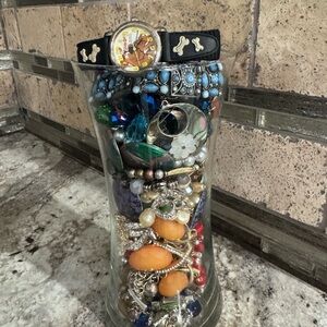 Black Leather Watch with Colorful Dial